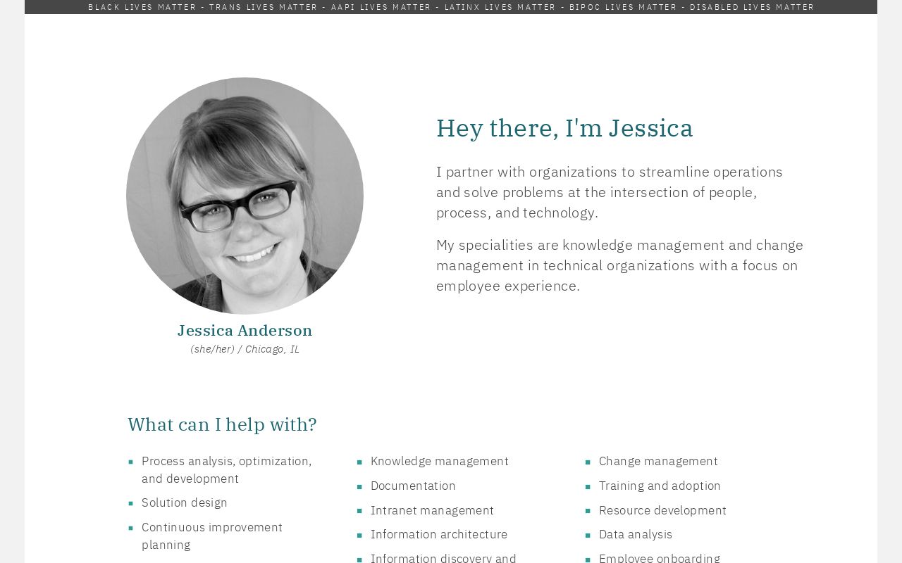 Jessica Anderson | Knowledge Management Consultant
